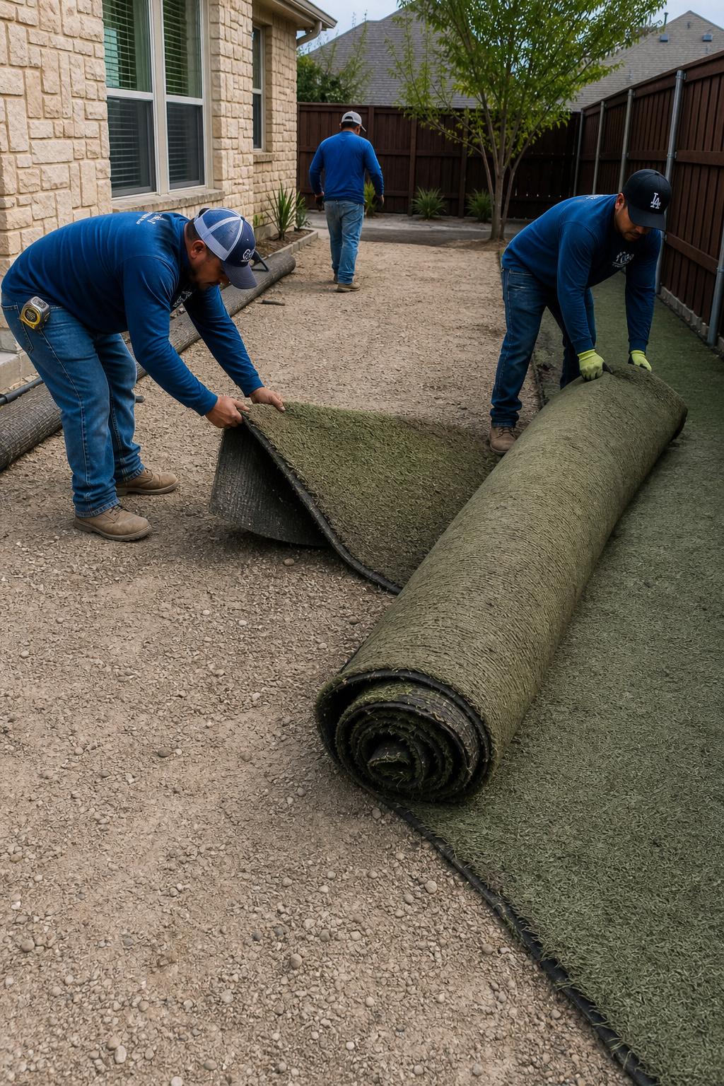 Turf Removal install by Two Sons Turf in McKinney, TX